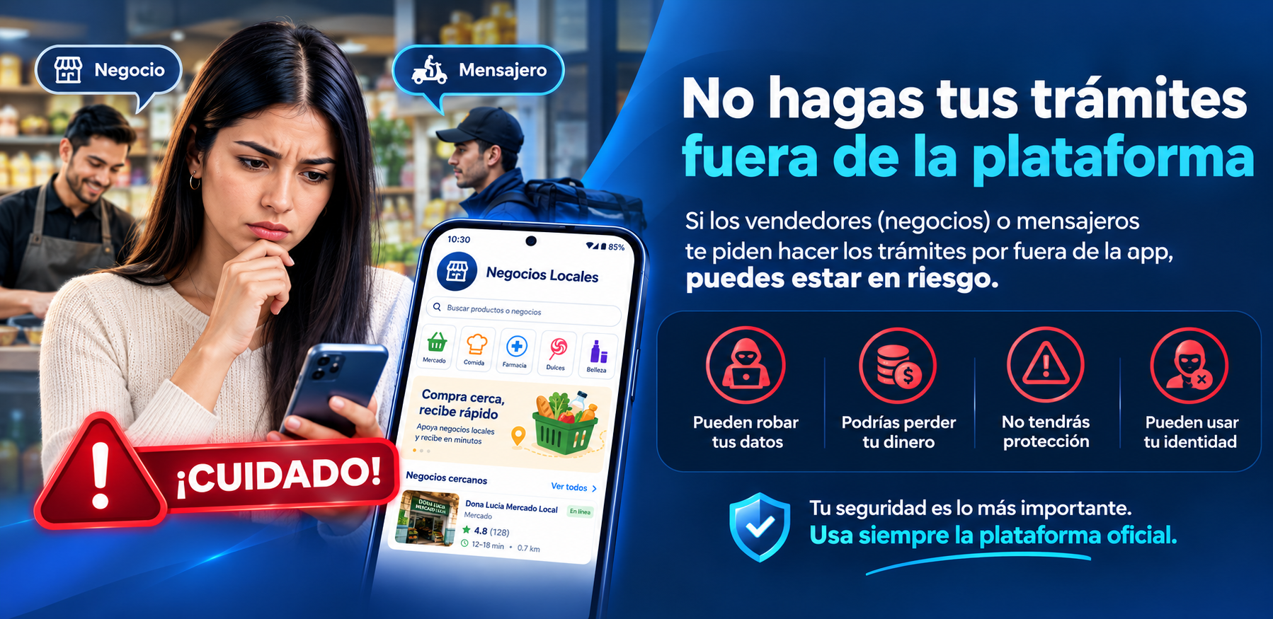 Gestiona tus pedidos dentro de la plataforma